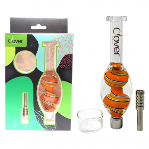 Clover Glass Twisted Color Nectar Collector Set - [GW9739]
